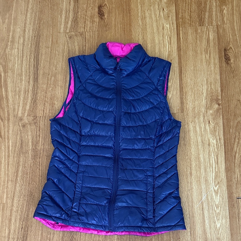 Ideology Blue and Pink Puffer Vest